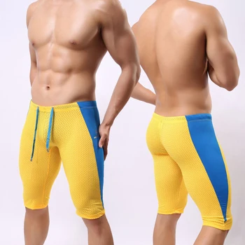 Braveperson Sexy Net Trunk Męskie spodnie do jogi fitness piżamy Skiny rajstopy dla mężczyzn odzież sportowa siłownia Bodywear Man Swimwear