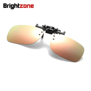 Brightzone 9 kolorów okulary polaryzacyjne Clip On okulary Kobiety mężczyźni jazdy soczewki night vision Anti-UVA okulary Clip-on