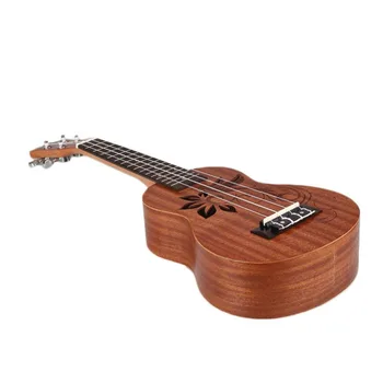 Brązowy 21 calowy Soprano ukulele Hawaje Hawajska mini gitara Uke Rosewood 4 sekcję ciągu gitara dla początkujących gitarzysta prezenty dla dzieci