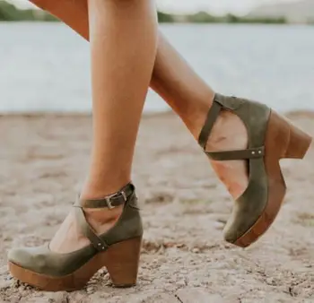 Buty damskie sandały letnie buty na wysokim obcasie klamra faux leather Gladiator luksusowe buty Damskie projektanci Zapatos De Mujer E26
