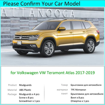 Błotniki błotnik błotnik błotniki straży brudny deflektor splash akcesoria samochodowe do VW Volkswagen Teramont Atlas 2017 2018 2019