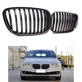 Błyszczący czarny z przodu maski niewydolność atrapa grill do BMW serii 5 GT F07 4-drzwiowy sedan 2009 - 2017