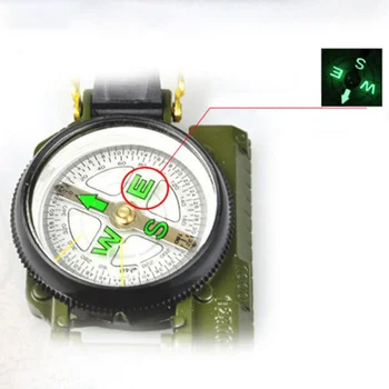Camping Survival Kompas Wojskowy Skoncentrowanego Światła Wodoodporny Kompas Geologiczny Cyfrowy Kompas Wyposażenie Zewnętrzne