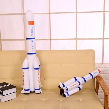 Candice roku! kreatywny pluszowe zabawki chiński prom kosmiczny model rakiety CN-5 miękka miękka poduszka Poduszka na Urodziny prezent na boże narodzenie 1 szt.