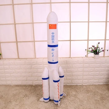 Candice roku! kreatywny pluszowe zabawki chiński prom kosmiczny model rakiety CN-5 miękka miękka poduszka Poduszka na Urodziny prezent na boże narodzenie 1 szt.