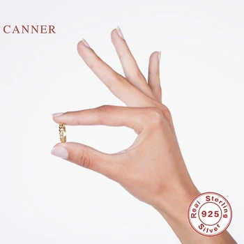 CANNER Bohemian Fashion Ring 925 srebro próby Anillos złote pierścienie dla kobiet luksusowe, wykwintne biżuteria obrączki Bague Bijoux