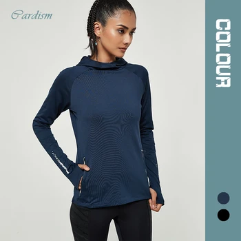 Cardism Sportswear Woman jerseys 2020 Gym Tracksuit Women ' s Sports Top Shirt Yoga T-Shirt With Long Sleeves Pocket For Fitness