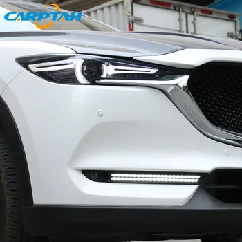 Carptah LED światła do jazdy dziennej DRL światła dziennego światła przeciwmgielne funkcja płynne kierunkowskaz światło dla Mazda CX-5 CX5 2017 2018 2019