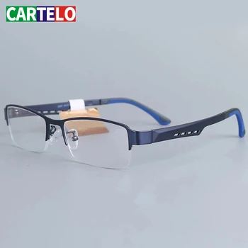 CARTELO slip-resistant eyeglasses for men Eyewear Full Rim Eyewear Metal myopia glasses frame men reading glasses comfortable