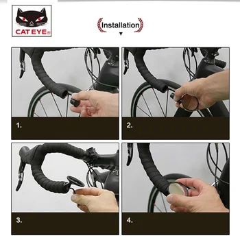 CATEYE rowerowe lusterka jazda na Rowerze MTB rower kierownica lusterko wsteczne elastyczne regulowane bezpieczne lusterko akcesoria do rowerów, szkło