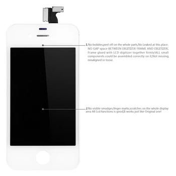 Cena katalogowa producenta wyświetlacz LCD do iPhone 4 4s wyświetlacz LCD ekran dotykowy digitizer Zgromadzenia telefon części zamienne do iPhone 4 4s ekran LCD