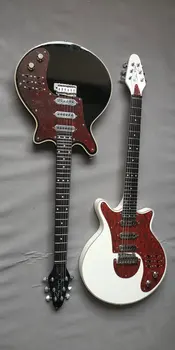 Chiny Biały Brian May Electirc gitary 24 Progi Czerwony skorupa żółwia skorupa Pickguard 3 Burns TRI-SONIC pickups Tremolo Bridge