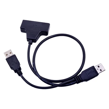 CHIPAL 10szt USB 2.0 to 7+15 22Pin SATA 3.0 kabel zasilacza do laptopa 2.5