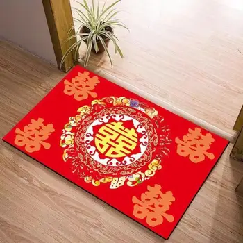 Chiński czerwony Good Luck Door Mat drzwi podłogowe, dywany do salonu, sypialni antypoślizgowe maty kuchenne