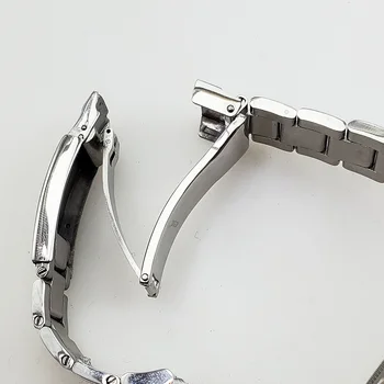 Chronograf kwarcowy zegarek 39 mm szkło szafirowe srebrny Obudowa ze stali nierdzewnej 316L bransoletka zegarek kwarcowy A9