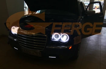 Chrysler 300C 2004 2005 2007 2008 2009 2010 doskonały 4 szt Ultra jasny smd led angel eyes halo pierścień światła dziennego stylizacja samochodu