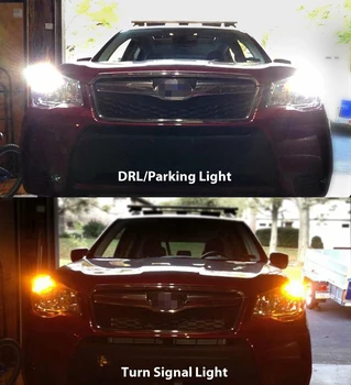 Chrysler PT Cruiser Sebring Town Country Ultra bright 3157 Dual Color Switchback LED DRL Parking front Turn Signal light