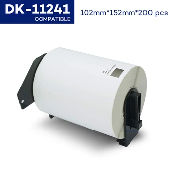 CIDY 1 rolka DK-11241 DK 11241 102*152 mm, wycinanie papieru termicznego przebiega kompatybilny z Brother Label Maker DK11241 DK-1241 DK241