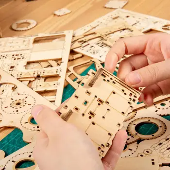 Cięcie laserowe 3D drewniane puzzle żeglarstwo statek zabawka kompilacja model rękodzieła drewniane zestawy dekoracji stołu dla dzieci Dzieci