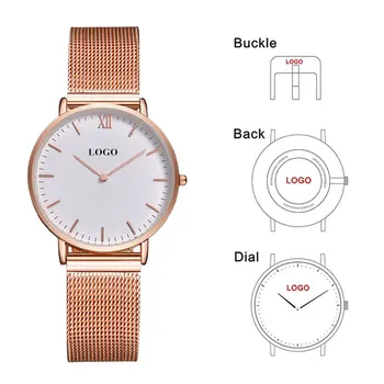 CL035 Private Label Custom Couple zegarek spersonalizowane projekt kobiety OEM zegarek mój znak firmowy logo niestandardowe drukowane zegarek