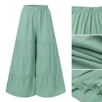 Codzienne Wysoka talia, długie spodnie Palazzo VONDA stylowe spodnie damskie jesienne spodnie 2021 damska twarda rzepa plus size