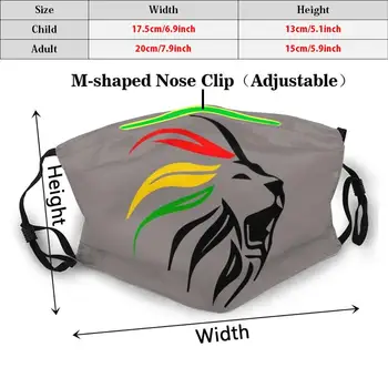 Cool Rasta Lion Of Judah Art Dreadlock Rastafari T-Shirt & Accessories For Rasta Lover Adult Kids Anti Dust Filter Diy Mask