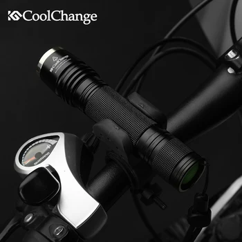 CoolChange 1000 lumenów rower latarka led 5 tryb CREE T6 rowerowe reflektor przedni Latarka wodoodporna latarka lampa z uchwytem rowerowym