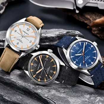 Corgeut 41 mm automatyczny zegarek mechaniczny zegarek dla mężczyzn marki luksusowe moda Skórzany pasek świecące wodoodporny biznes zegarek dla mężczyzn