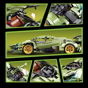 Creativity Toy logoINGlys City Technic Racing Sports Car Building Blocks Model Race Sports Car Bricks Kids Boy Toy Friend Gift