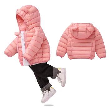 CROAL CHERIE Baby Boys Kurtka dla dziewczyn parki 2019 kurtka zimowa dla dziewczynki płaszcz dla chłopców plac ciepłe kurtki z kapturem odzież Dziecięca
