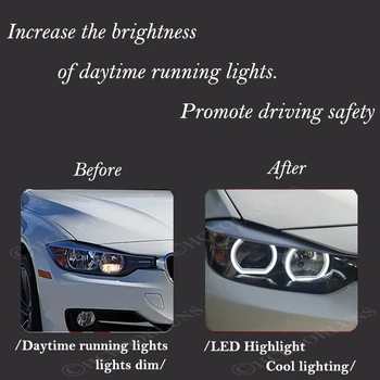 Crystal LED Angel Eyes do BMW serii 3 F30 F31 F34 2012 -2016 reflektory halogenowe DTM styl Halo pierścienie świetlne zestawy obrotowy sygnał
