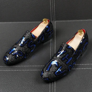 CuddlyIIPanda 2019 Men Fashion Casual Shoes Summer Pointed Toe Oddychającym Leisure Loafers Male Slip on Wedding Shoes