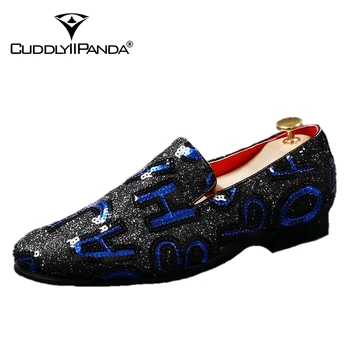 CuddlyIIPanda 2019 Men Fashion Casual Shoes Summer Pointed Toe Oddychającym Leisure Loafers Male Slip on Wedding Shoes