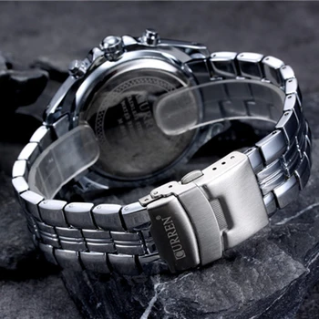 CURREN pełna ze stali nierdzewnej kwarcowe zegarki Męskie sportowe zegarek wodoodporny zegarek męski Relogio Masculino erkek saat prezenty