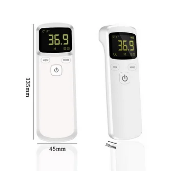 Cyfrowy termometr do czoła ucha podczerwień LCD-gorączka IR-dzieci termometr pomiar ciała Termometro bezdotykowy Biały