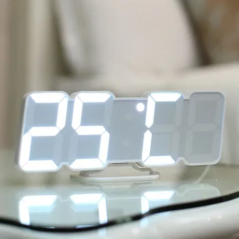 Cyfrowy zegar alarm led zegar ścienny z 115 kwiatami pilot zdalnego sterowania, cyfrowy zegar Night Light Magic Desktop