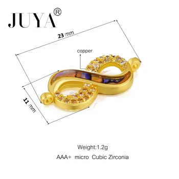 Cyrkon symbol złącza biżuteria bransoletki miedź metal DIY biżuteria wnioski i funkcje 5 szt. / 10 szt. hurt