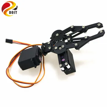 Czarny 2 DOF manipulator mechaniczny ręka przechwytywanie zacisk zestaw dla robota MG996R DIY RC Toy Parts