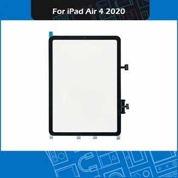 Czarny A2316 A2324 A2072 A2325 panel dotykowy ekran do iPad Air 4 Digitizer Panel dotykowy wymiana przedniej szyby 2020