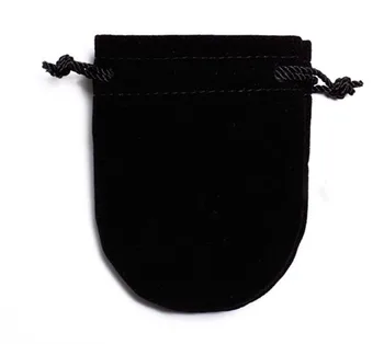 Czarny aksamit Sznurek torby biżuteria prezent torba z paskiem