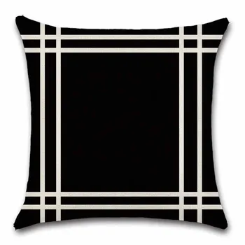 Czarny beżowy wzór geometryczny pokrowce dekoracji domu sofa krzesło sklep siedzenia salon prezent znajomemu prezent poszewka