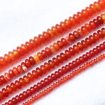 Czerwone Agaty Rondelle Loose Beads 15