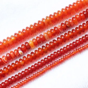 Czerwone Agaty Rondelle Loose Beads 15