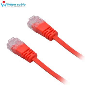 Czerwony 5 m płaski RJ45 CAT6 Ethernet CAT 6 kabel LAN Network Net roboczy przewód kabel do komputera laptopa