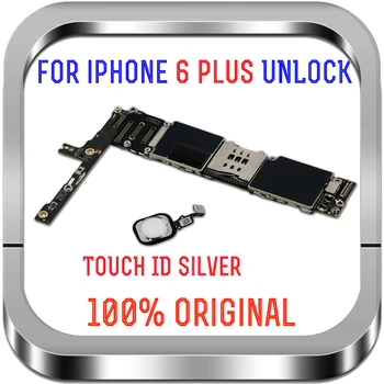 Czysta logika opłata icloud oryginalna płyta główna bez / z touch ID w iphone 6 5.5 inch Unlock dla płyty głównej iphone ' a 6 plus
