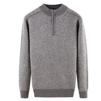 Czysty kaszmir swetry Męskie wysokiej jakości produkty zamek jesienią i zimą bardzo duży rozmiar S M L XL XXL XXXL 4XL 5XL
