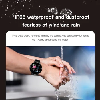 D18 IP65 wodoodporny Sport inteligentne zegarki Mężczyźni Kobiety ciśnienie krwi monitor rytmu serca fitness krokomierz zegarek kobiety inteligentne bransoletka