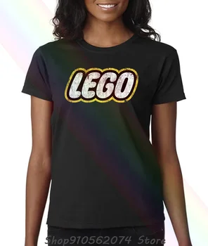 Damska koszulka z logo Lego Antyczny Mattoncini Giochi Anni 80 Mattel Duplo
