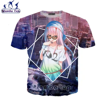 Darling In the Franxx T Shirt 3D Cute Girl Anime ZERO TWO Męskie Tshirt t-shirt hentai bikini, koszulki topy kobiety sexy sweter E010