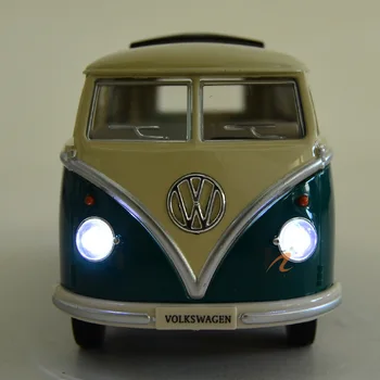 Darmowa wysyłka 1:32 meizhi children die-cast alloy VW t1 bus car model zabawka dla dzieci w pudełku акустооптический z dźwiękiem światłem